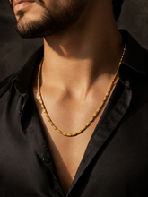 Luxury Solid Gold Geometric Link Chain