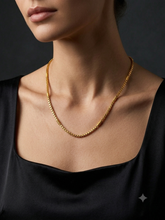 Classic Textured Gold-Plated Box Chain