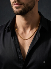 Classic Textured Gold-Plated Box Chain