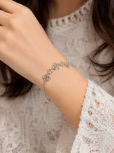 925 Sterling Silver Interlocking Hearts Adjustable Bracelet