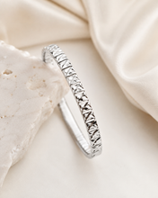 925 Sterling Silver Geometric Facet Bracelet – Modern Mirror-Cut Design